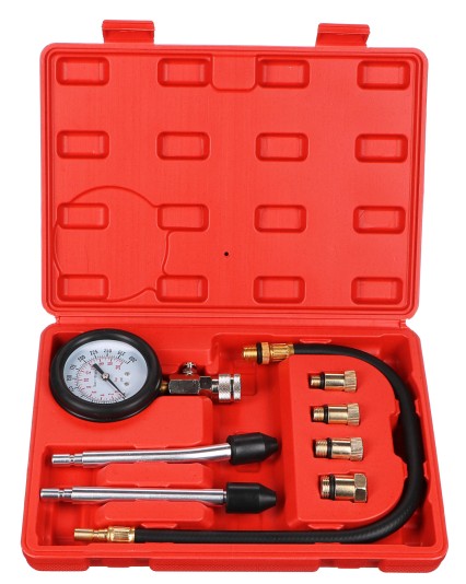 Kit per test di compressione del motore a benzina MECHANIC ENGINE TESTER 8, 0-20 bar, 8 pezzi