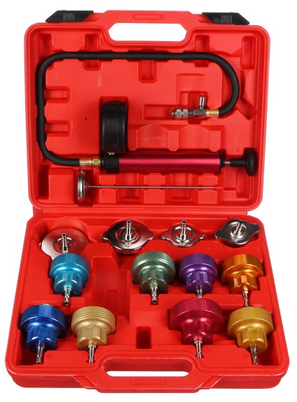 Set per il test del sistema di raffreddamento MECHANIC COOLING TESTER 14, 0-2,5bar, 14pz