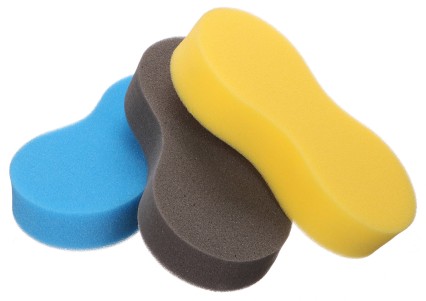 Spugna per lavaggio auto CAR DETAILING WASH 3, 3 pezzi, Blu, Nero, Giallo