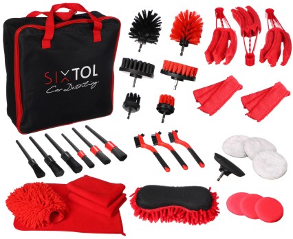 Set multifunzione di utensili per la pulizia e il lavaggio auto CAR DETAILING 33, 33 pezzi