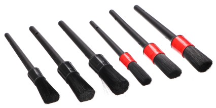 Set di pennelli di precisione per la pulizia dell'auto CAR DETAILING BRUSH 6, 6 pezzi