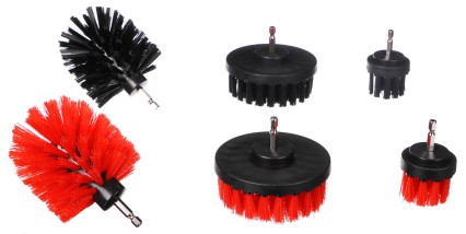 Set di spazzole per trapano per la pulizia dell'auto CAR DETAILING DRILL BRUSH 6, 6 pezzi