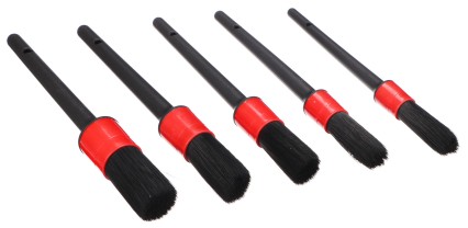 Set di pennelli di precisione morbidi per pulizia auto CAR DETAILING BRUSH 5 SOFT, 5 pz