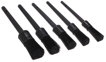 Set di pennelli di precisione duri per pulizia auto CAR DETAILING BRUSH 5 HARD, 5 pz