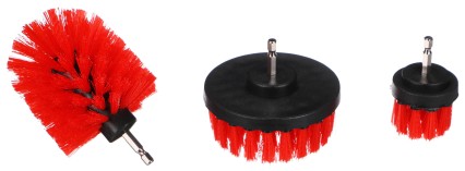 Set di spazzole per trapano per la pulizia dell'auto CAR DETAILING DRILL BRUSH 3 MEDIUM, 3 pz