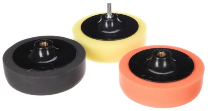 Set di tamponi/spugne lucidanti con attacco per la pulizia dell'auto CAR DETAILING PAD 3, 3 pezzi