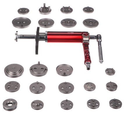 Pressa pneumatica per pistoni freno MECHANIC BRAKE SET PNEU 23, set da 23 pezzi.