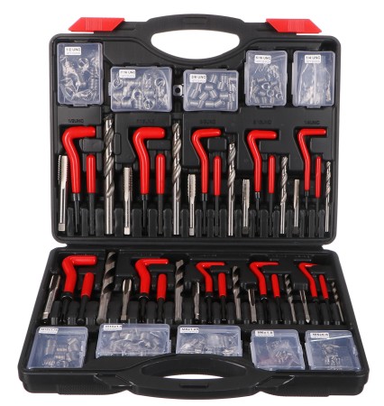 Set di riparazione filettature MECHANIC THREAD SET 261, M5 - M12, 1/4UNC-1/2UNC, 261 pezzi