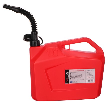 Tanica di plastica TANICETTA DI CARBURANTE MECCANICA ROSSA 10L, rossa