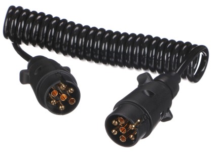Cavo spirale di collegamento spina aggancio TRAILER CABLE 3, 7-7 pin, 3 m