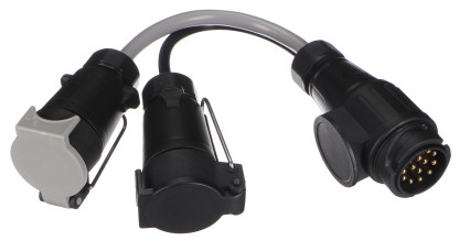 Riduttore cavo spina del gancio di traino TRAILER CABLE 6, da 13 pin a 7 pin N+S, 35 cm