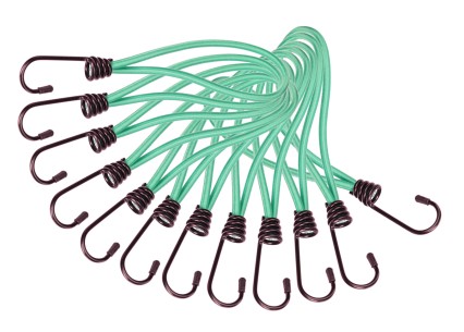 Set di elastici con gancio metallico CARGO CORD SET 1, 21 cm, 12 pz