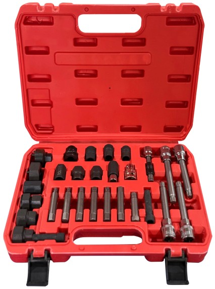 Set per montaggio e smontaggio delle pulegge dell'alternatore MECHANIC PULLEY SET 4, 30 pz