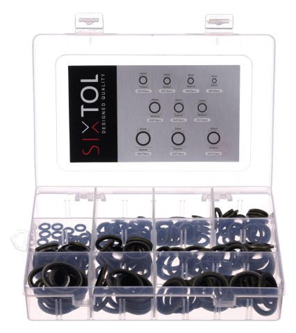 Set di rondelle di tenuta in NBR e acciaio MECHANIC RING SET 3, M6–M24, 180 pz