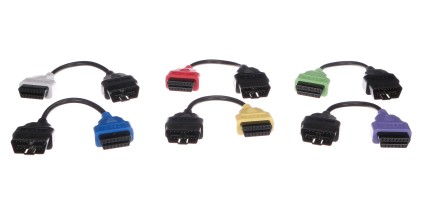 Set completo di adattatori OBD-II FiatECUScan per auto MECHANIC CABLE SET 3, 6 pezzi