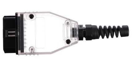 Spina OBD-II con 16 pin per assemblaggio cavo personalizzato MECHANIC CABLE 30, trasparente