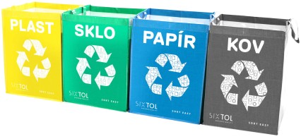 Borse per raccolta differenziata SORT EASY 4 METAL, 30x30x40cm, 4x36l, 4 pezzi
