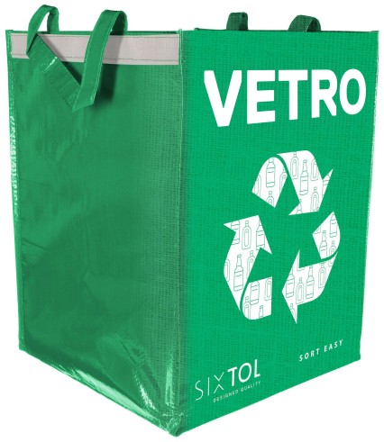 Borsa per la raccolta differenziata SORT EASY VETRO IT, 30x30x40cm, 36l