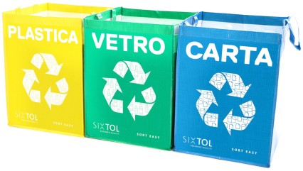 Borse per la raccolta differenziata SORT EASY 3 BASIC IT, 30x30x40 cm, 3 x 36 l, 3 pz