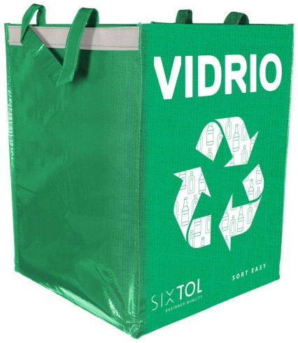 Borsa per la raccolta differenziata SORT EASY VIDRIO ES, 30x30x40cm, 36l
