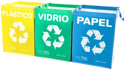 Borse per raccolta differenziata SORT EASY 3 BASIC ES, 30x30x40 cm, 3 x 36 l, 3 pezzi