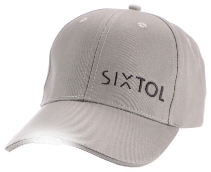 Cappellino con visiera con luce LED B-CAP 25lm, ricaricabile, USB, taglia unica, grigio