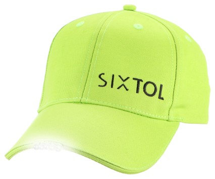 Cappellino con visiera e luce LED B-CAP 25 lm, ricaricabile, USB, taglia unica, verde fluorescente