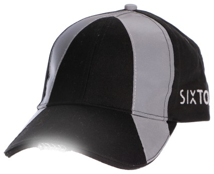 Cappellino riflettente con luce LED B-CAP SAFETY 25 lm, ricaricabile, USB, taglia unica, nero