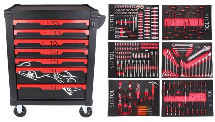 Carrello porta attrezzi MECHANIC TROLLEY KEVIN 274, 7 cassetti, 274 pezzi di attrezzi