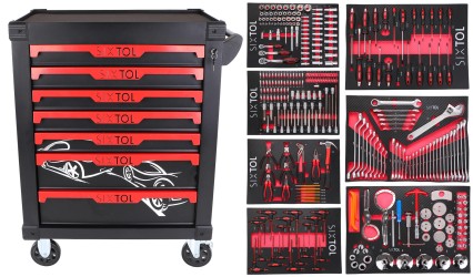 Carrello da officina per attrezzi MECHANIC TROLLEY KEVIN 326, 7 cassetti, 326 pezzi di utensili