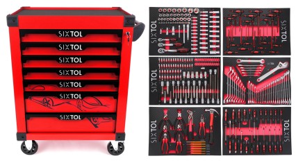 Carrello portaattrezzi MECHANIC TROLLEY KEVIN RED 274, 7 cassetti, 274 attrezzi