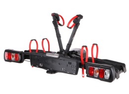 Portabici per gancio di traino E-BIKE 2 PREMIUM - 2 biciclette elettriche, portata 60kg, pieghevole