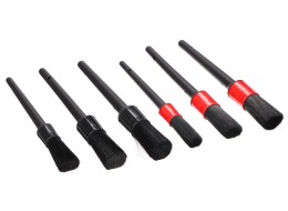 Set di pennelli di precisione per la pulizia dell'auto CAR DETAILING BRUSH 6, 6 pezzi