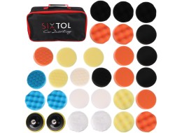 Set di tamponi/spugne lucidanti con supporto per lucidatrice per pulizia auto CAR DETAILING PAD 30,