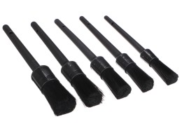 Set di pennelli di precisione duri per pulizia auto CAR DETAILING BRUSH 5 HARD, 5 pz