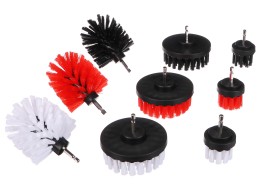 Set di spazzole per trapano per la pulizia dell'auto CAR DETAILING DRILL BRUSH 9, 9 pezzi