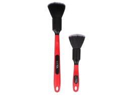 Set di pennelli di precisione per la pulizia dell'auto con impugnatura ergonomica CAR DETAILING BRUS