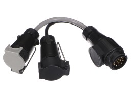 Riduttore cavo spina del gancio di traino TRAILER CABLE 6, da 13 pin a 7 pin N+S, 35 cm