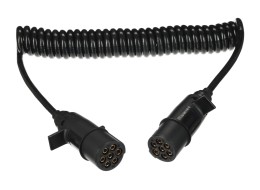 Cavo a spirale di collegamento 7 pin tipo N TRAILER CABLE 11, spina in plastica, 24V, 3,5m
