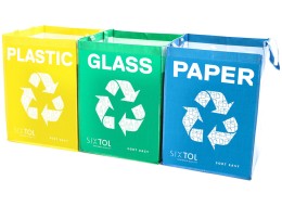 Borse per la raccolta differenziata SORT EASY 3 BASIC EN, 30x30x40 cm, 3 x 36 l, 3 pz