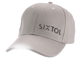 Cappellino con visiera con luce LED B-CAP 25lm, ricaricabile, USB, taglia unica, grigio