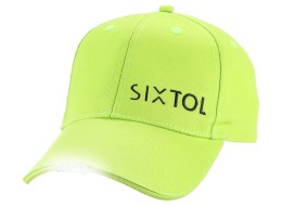 Cappellino con visiera e luce LED B-CAP 25 lm, ricaricabile, USB, taglia unica, verde fluorescente