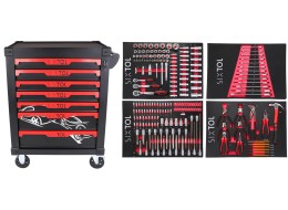 Carrello porta attrezzi MECHANIC TROLLEY KEVIN 210, 7 cassetti, 210 pezzi di attrezzi