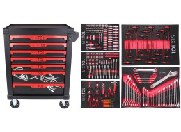 Carrello porta attrezzi MECHANIC TROLLEY KEVIN 253, 7 cassetti, 253 pezzi di attrezzi