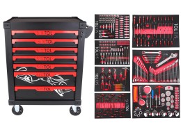 Carrello da officina per attrezzi MECHANIC TROLLEY KEVIN 326, 7 cassetti, 326 pezzi di utensili