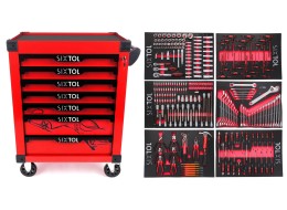 Carrello portaattrezzi MECHANIC TROLLEY KEVIN RED 274, 7 cassetti, 274 attrezzi